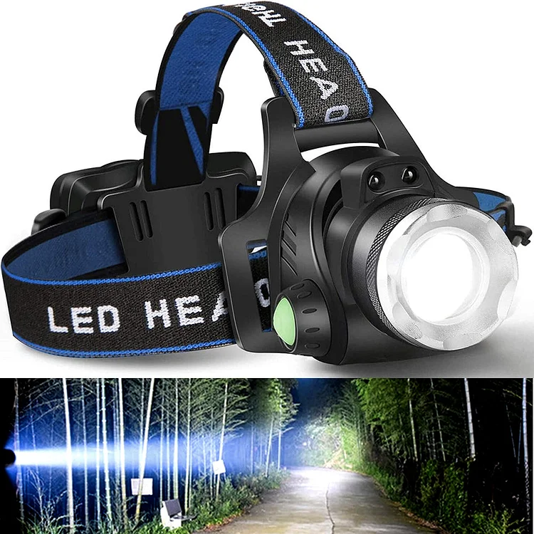 Rechargeable Led Headlamp With 2 Rechargeable Battery