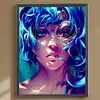 Diamond Painting -DIY Round Dril Blue-haired in the Water