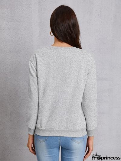 BE MINE WINE Round Neck Long Sleeve Sweatshirt