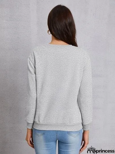 BE MINE WINE Round Neck Long Sleeve Sweatshirt