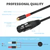 3 Pin XLR Female To RCA Female Y Splitter Audio Interconnect Cable Unbalanced Micrphone Cable Adapter Cable for Speaker & Mic