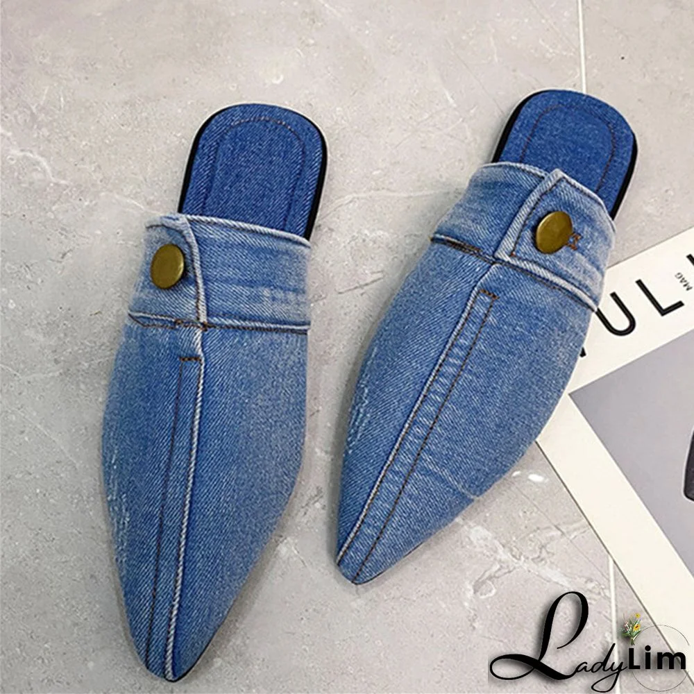 Deep Blue Fashion Casual Patchwork Pointed Comfortable Shoes