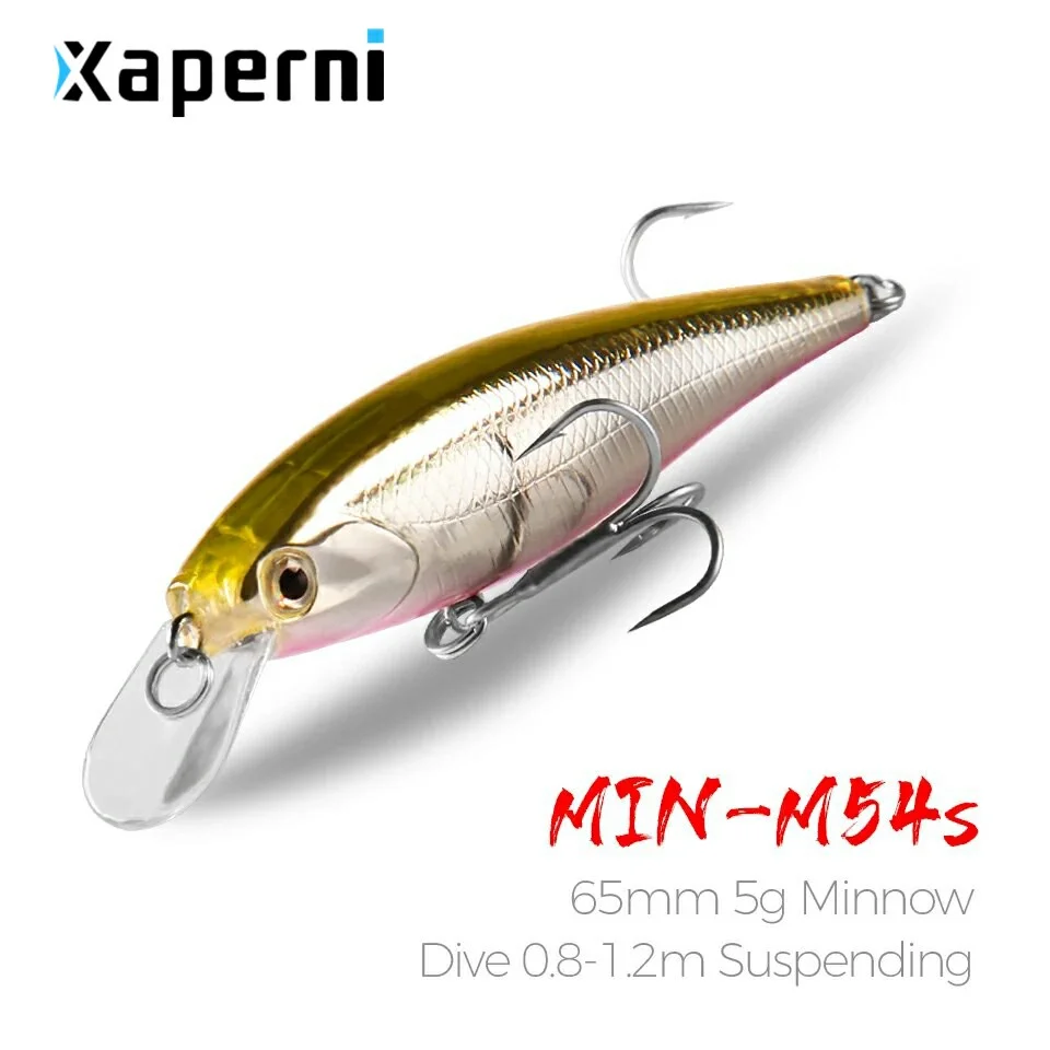 Xaperni Retail Hot fishing tackle A+ fishing lures, minnow bait suspending minnow,65mm/5g, dive 0.8-1.2m and 5colors for choose