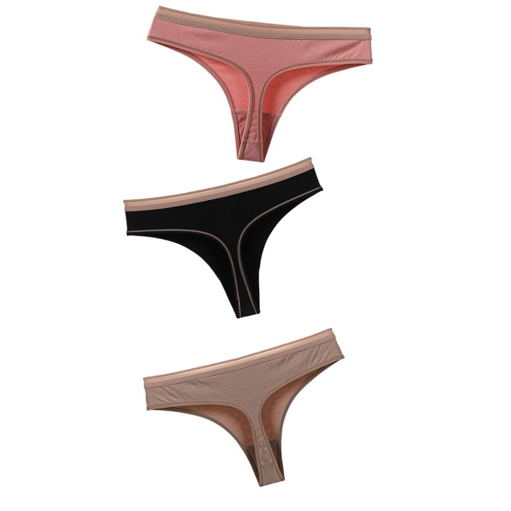 Sexy Cotton Women Thongs Panties Fashion Soft Solid Bow Seamless G-String For Women Underwear Female Lingerie Briefs Underpants