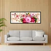 Peony - Full Embroidery 3 Strands 11CT Stamped Cross Stitch - 110*40CM - Large Size