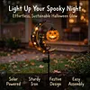Iron Black Cat Moon Ground Lamp with Auto On/Off Solar-Powered Garden Light