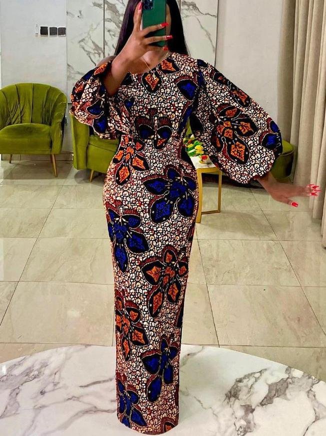 Embroidery sequin flora evening dress-zachics