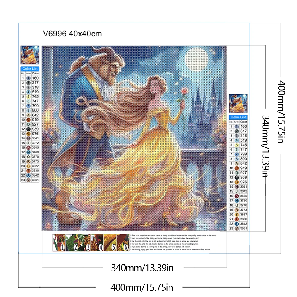 Diamond Painting - Full Round Drill - Beauty Beast(Canvas|40*40cm)