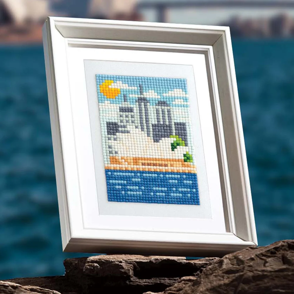 6pcs/a set 5D DIY Places Full Square Drill Partial AB Drill Diamond Painting(13*16cm)