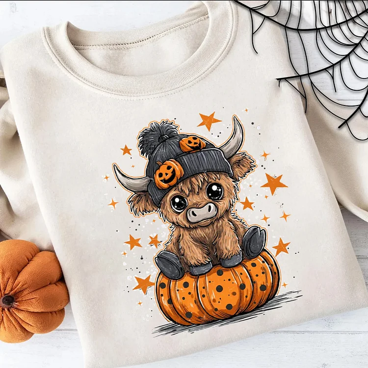 Funny Highland Cow Halloween T-shirt, Retro Halloween Witches Sweatshirt, Hoodie, T-shirt, V-neck