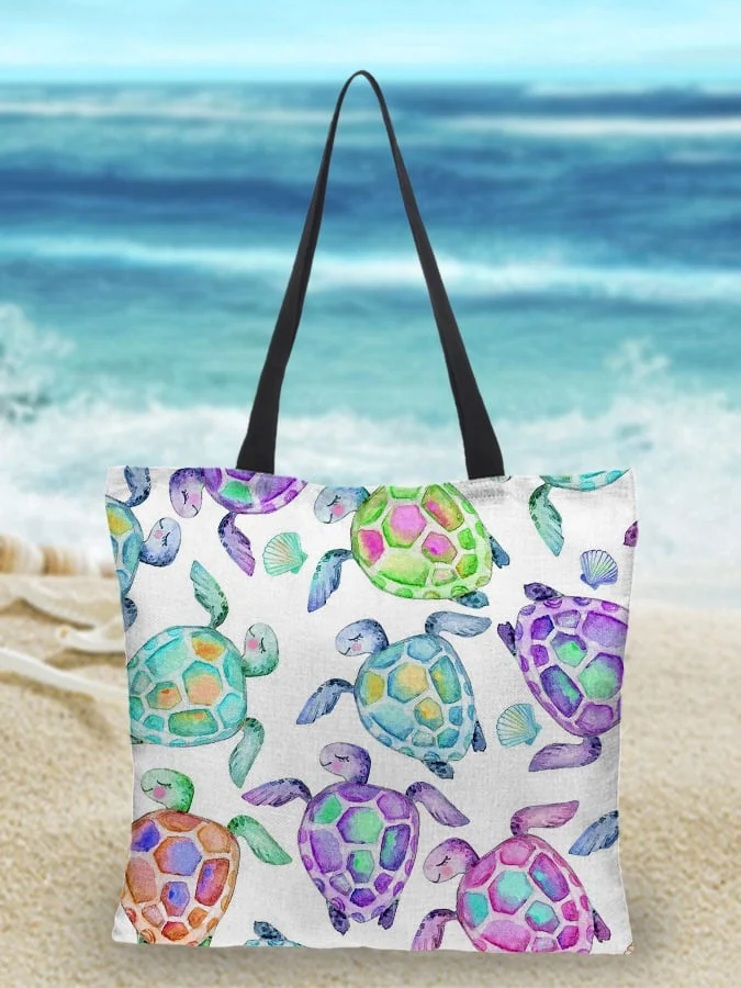 🔥Buy 3 Get 10% Off🔥Vacation Beach Sea Turtle Printed Bag