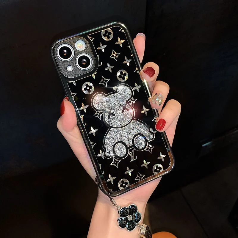 Electroplated Diamond Bear Case with Hand Strap