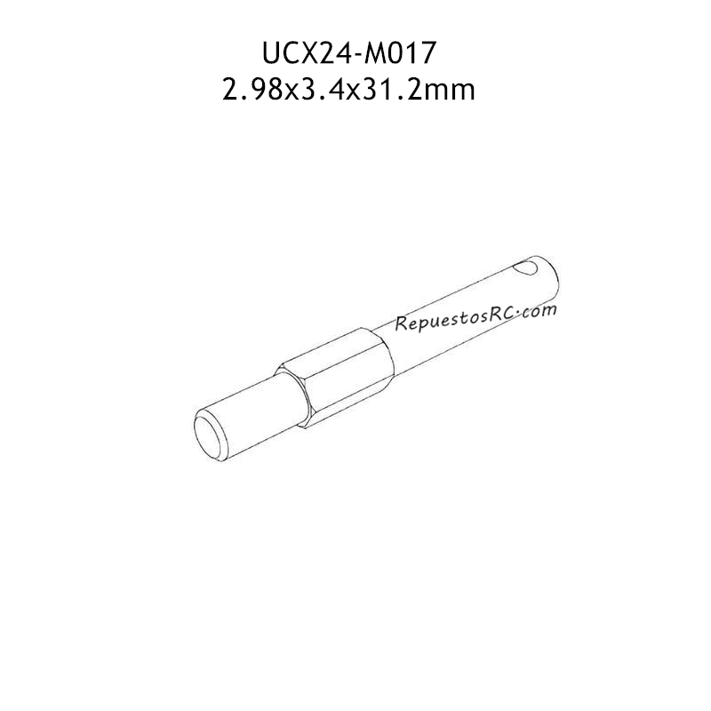 UDIRC UCX2405 Accesorios para Coches 2.98x3.4x31.2mm Eje de Engranaje UCX24-M017