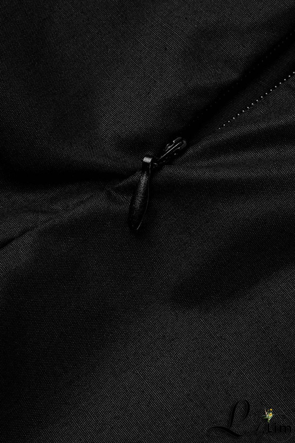 Black Sexy Solid Patchwork Halter Dresses