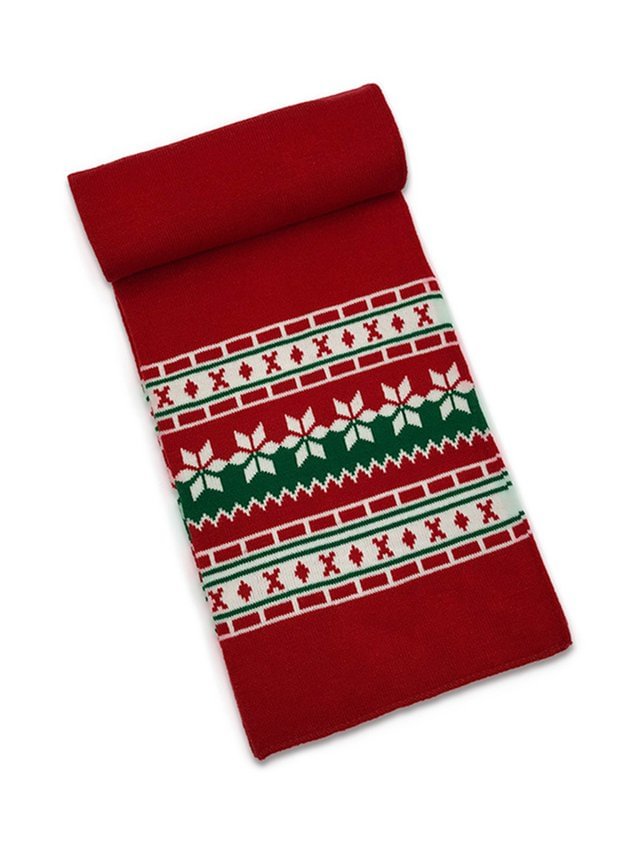 Christmas Santa Snowflake Warm Scarf