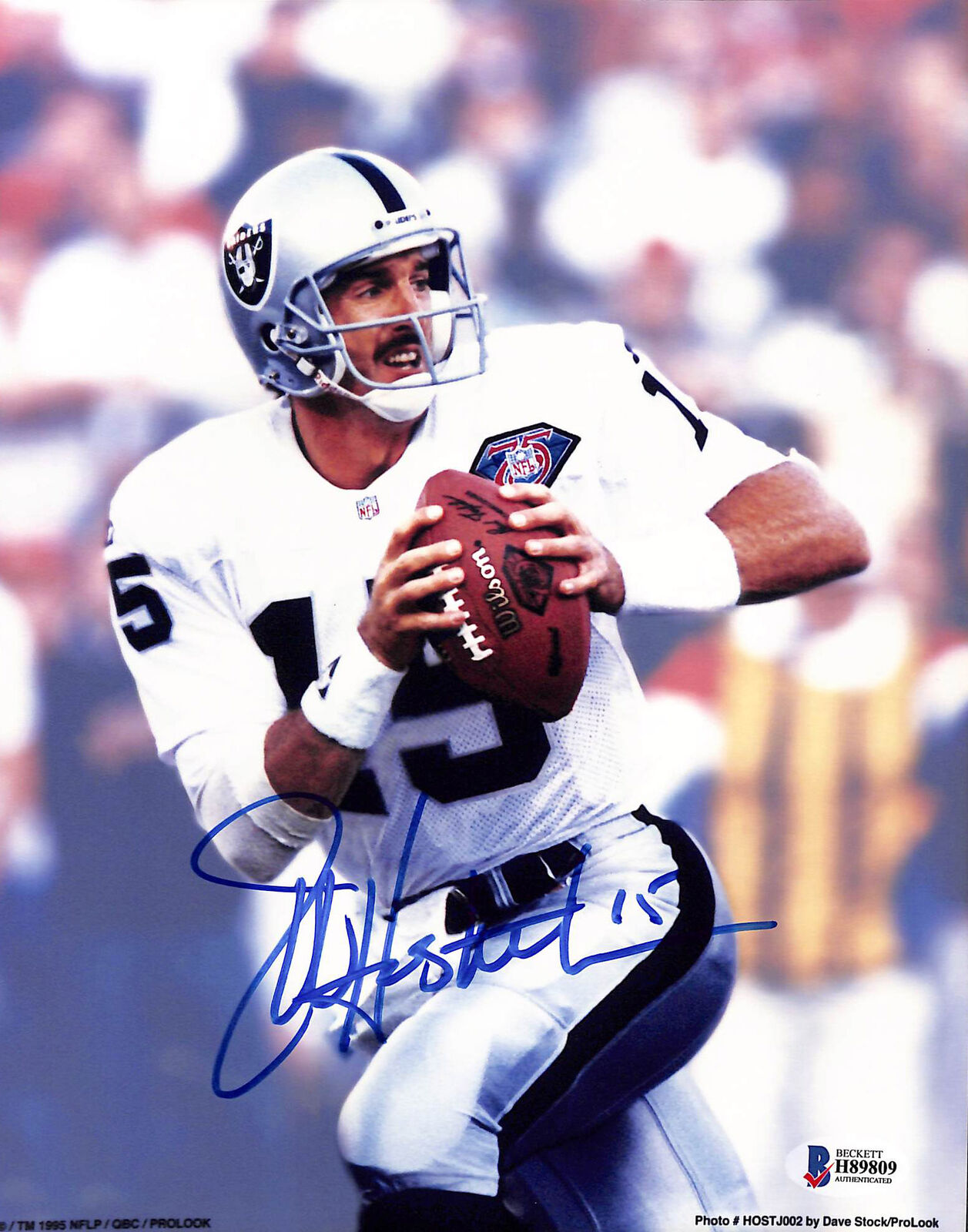 Raiders Jeff Hostetler Authentic Signed 8x10 Photo Poster painting Autographed BAS 3