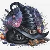 Witch Hat Cat-11CT Stamped Cross Stitch 40*40cm