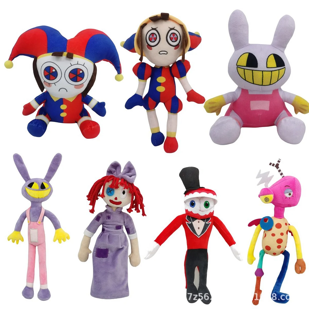 2023 New The Amazing Digital Circus Plush, 11.2 Pomni Plushies Toy and Jax  Plushies Toy, Cute Stuffed Figure Doll for Birthday Halloween