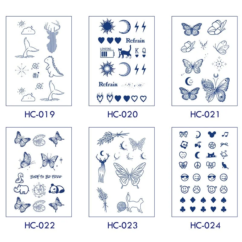 Basketball Anime Flower Butterfly Text Art Festival Cute Cool Waterproof Full Body Arm Men and Women Natural Temporary Tattoos