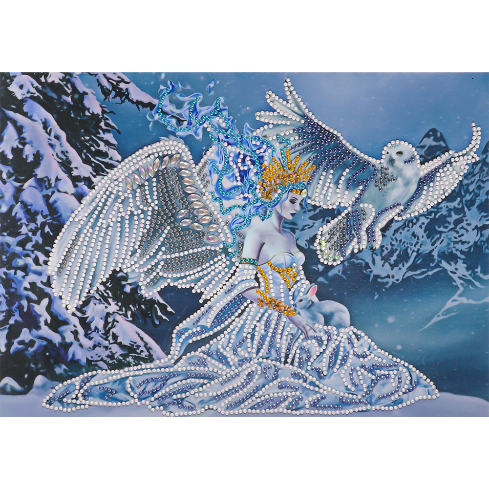 

40*30CM - Special Shaped Diamond Painting - Ice Angel, 501 Original
