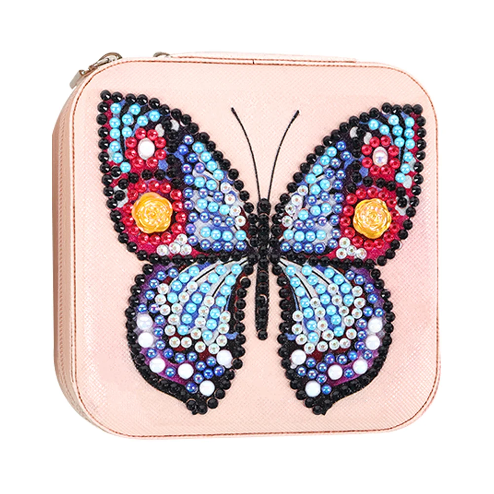 DIY 5D Rhinestone Jewelry Storage Box Special Shape Diamond Case (Butterfly)