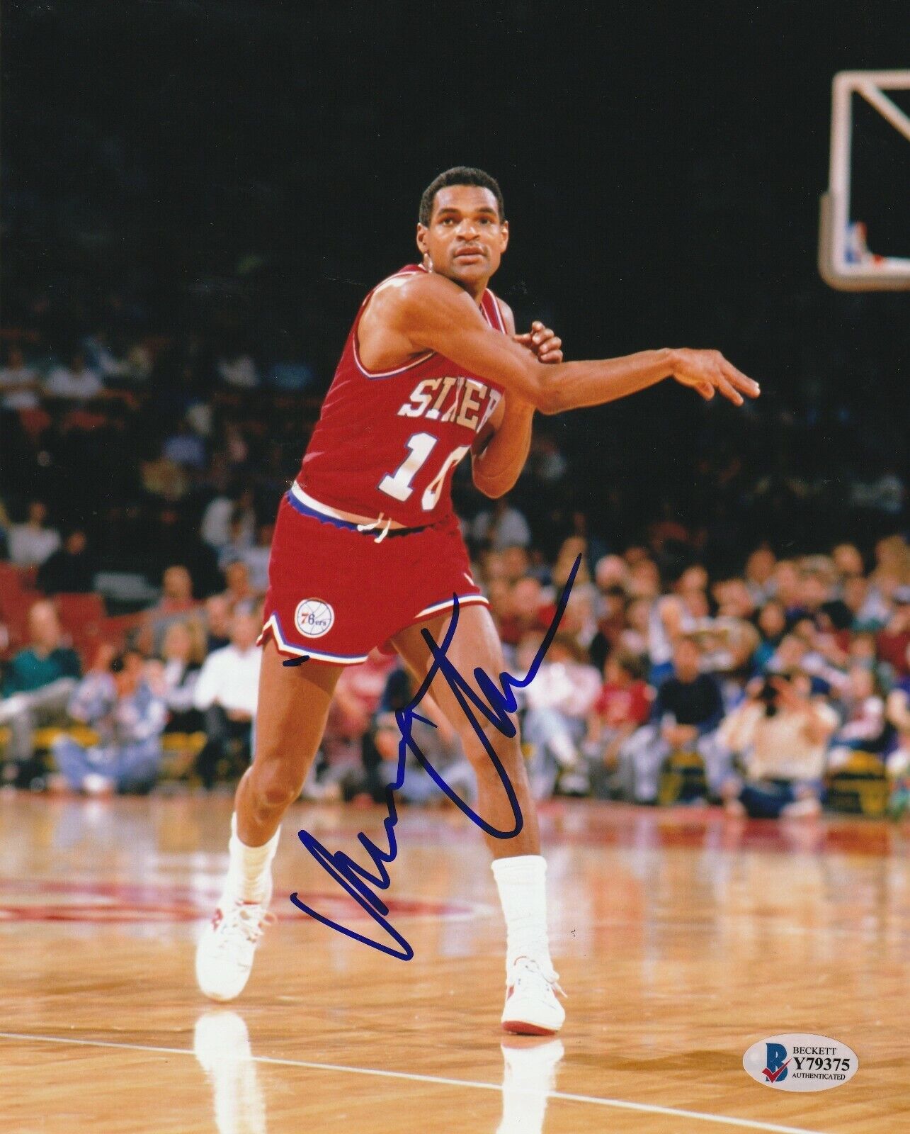 MAURICE CHEEKS Signed Philadelphia SIXERS 8x10 Photo Poster painting with Beckett COA