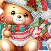 DIY Christmas Bear Diamond Painting Wooden Hanging Hooks