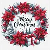 Christmas Wreath-18CT Stamped Cross Stitch 30*30cm/11.81*11.81in