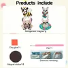 4PCS 2D/Flat Acrylic DIY Diamond Art Fridge Magnet Kit French Bulldog Design DIY Art Fridge Magnet Refrigerator Sticker Magnetic Diamond Art Decor Refrigerator Mailbox Home Decoration DIY Crafts