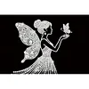DIY Pearl Painting Butterfly Girl for Home Wall Decor with Frame(20x30cm)