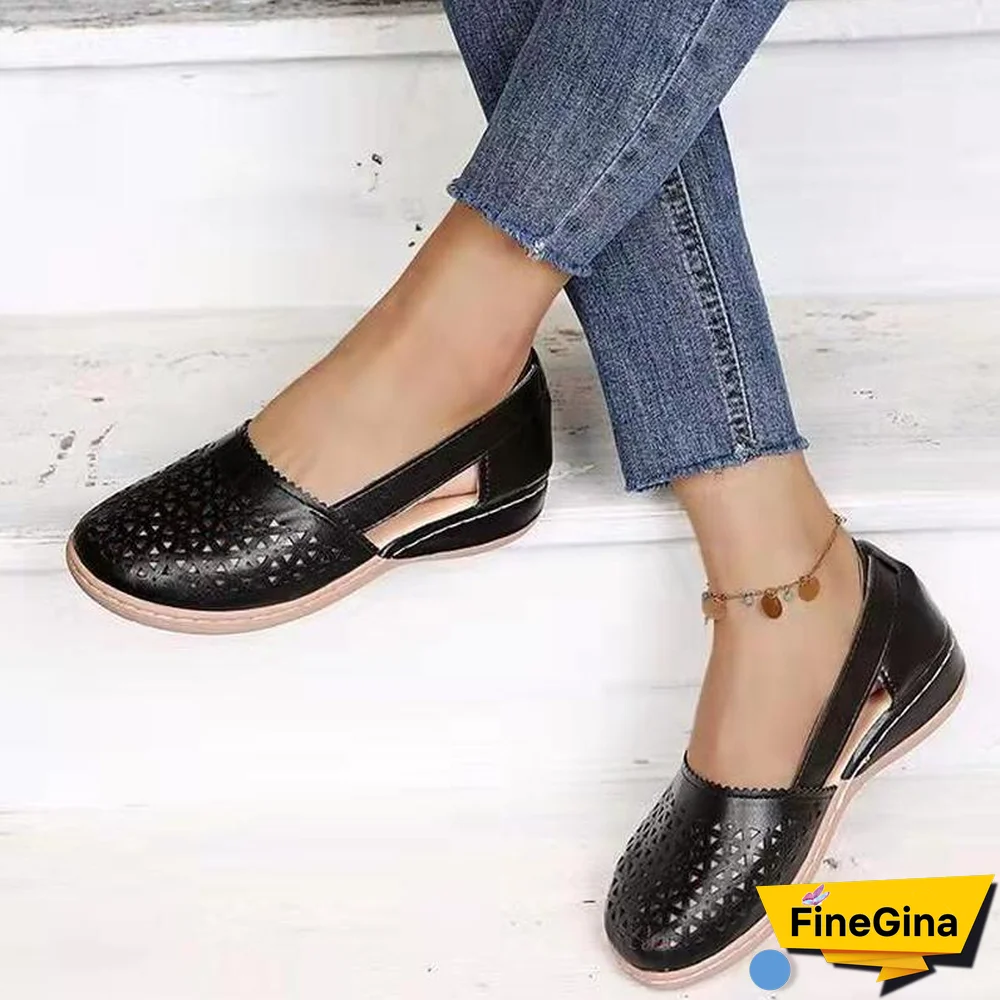 Summer Women Sandals Wedges Orthopedic Hollow Out Ladsies Casuasl Shoes Slip On Vintage Female Sandals Chaussure Femme Sandals