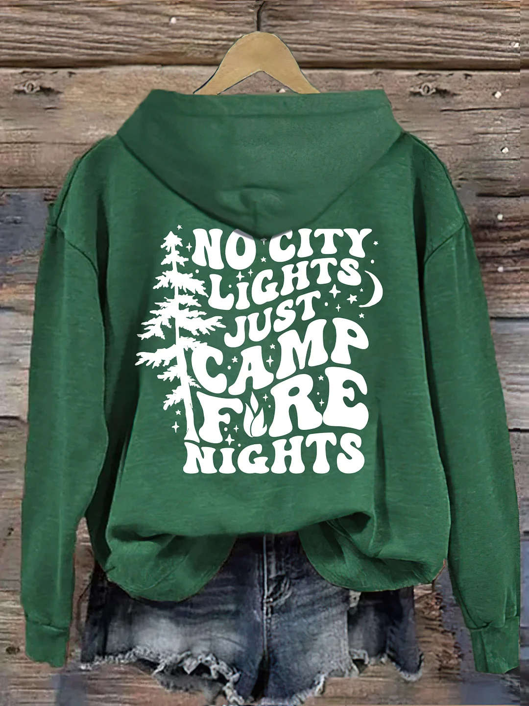 No City Lights Just Camp Fire Nights Hoodie