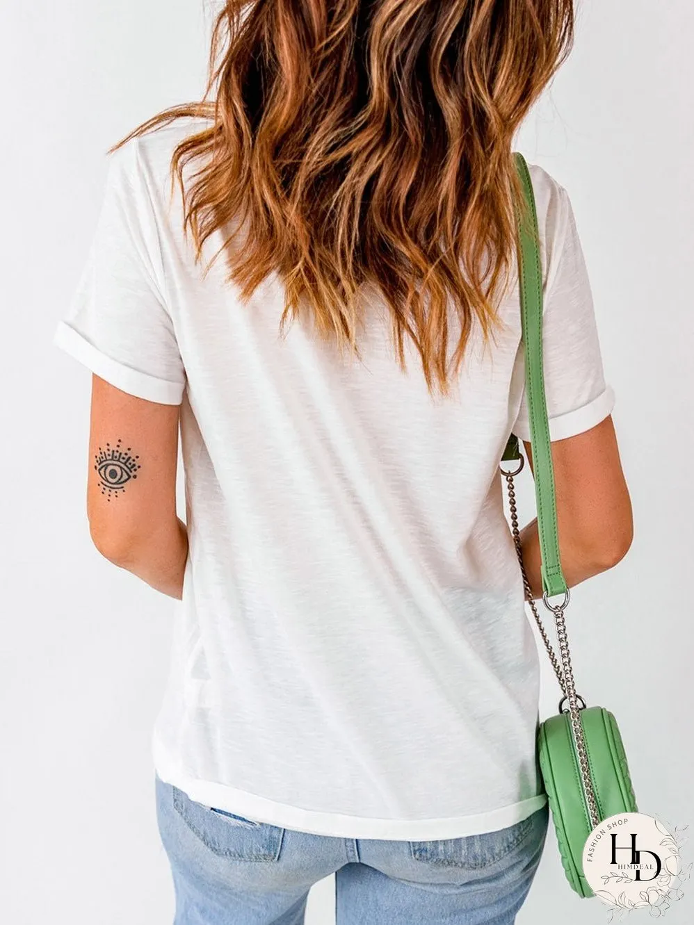 American Honey Flag Print Graphic Tee - White