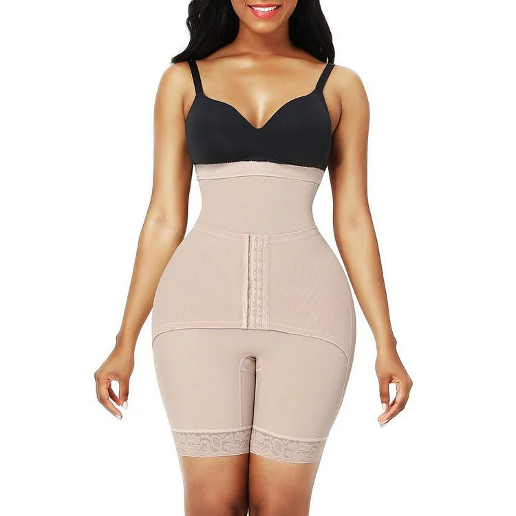 Wholesale Skin Color High Waist 3 Rows Hooks Butt Lifter Curve Smoothing