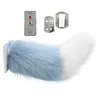 Remote Control Electric Car Tail Universal Cute Fuzzy Wagging Moving Tail Easy To Install for Auto Trunk Charm Cosplay Accessory