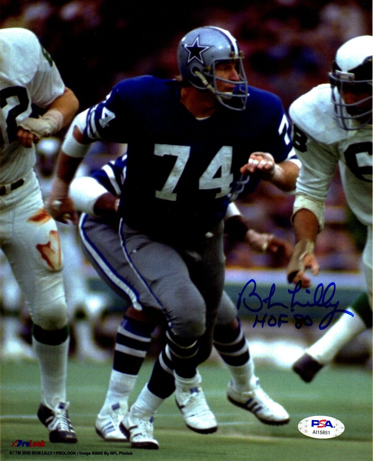 Bob Lilly autographed signed inscribed 8x10 Photo Poster painting NFL Dallas Cowboys PSA COA