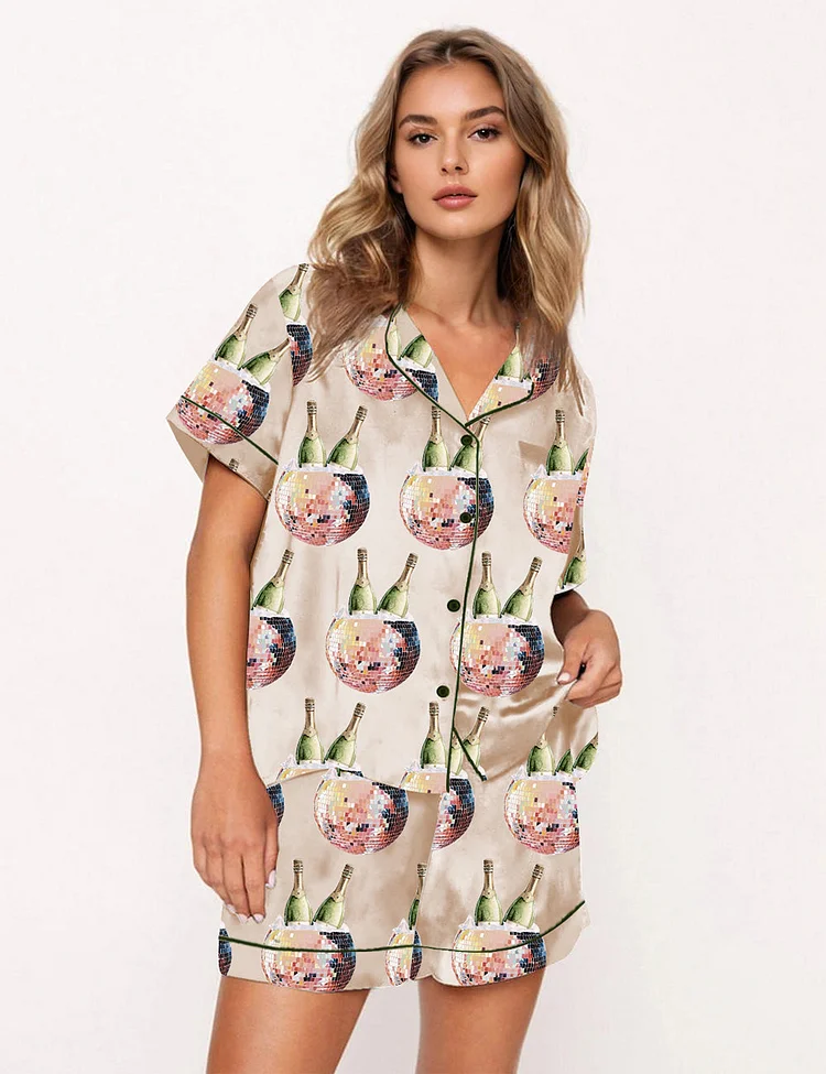 Champagne Disco Ball Pajama Set