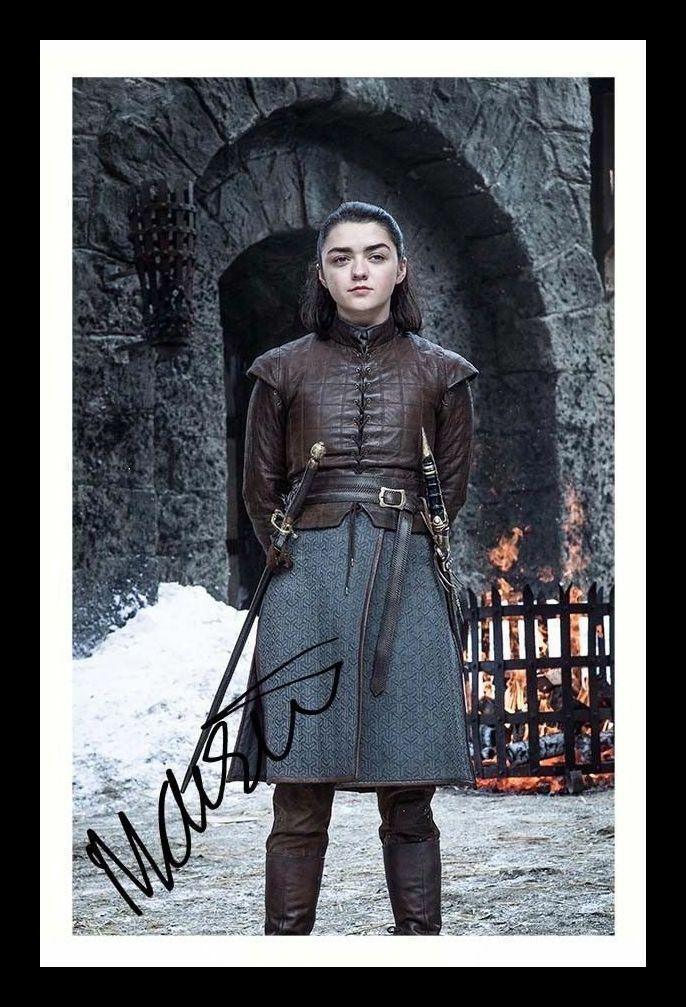 Maisie Williams - Game Of Thrones Autograph Signed & Framed Photo Poster painting 4