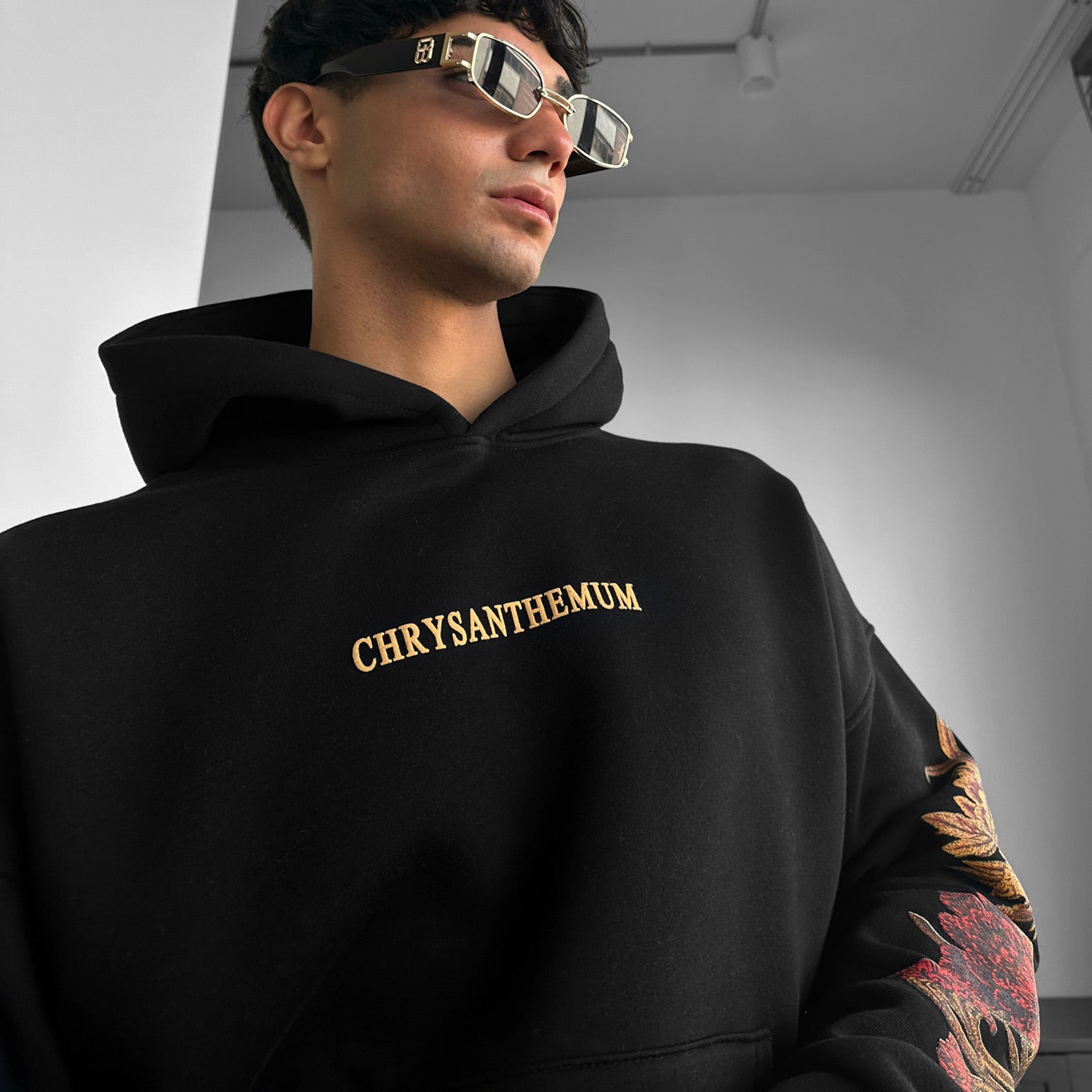 Oversized Chrysanthemum Hoodie