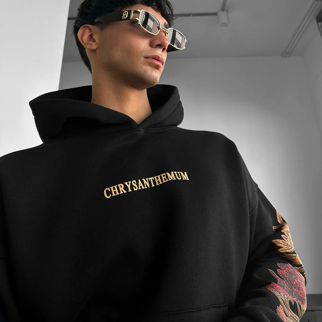 Oversized Chrysanthemum Hoodie