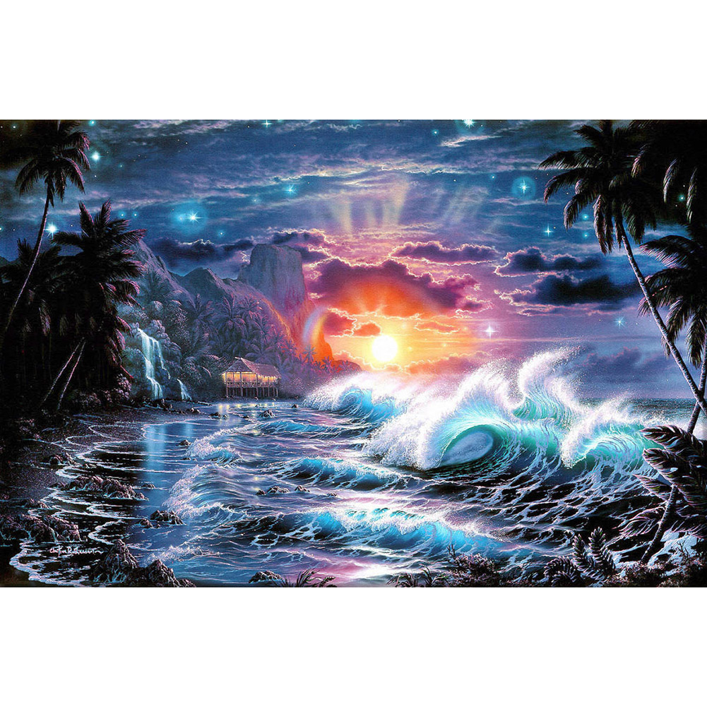 

Sea Sunrise - Round Drill Diamond Painting - 40*30CM, 501 Original