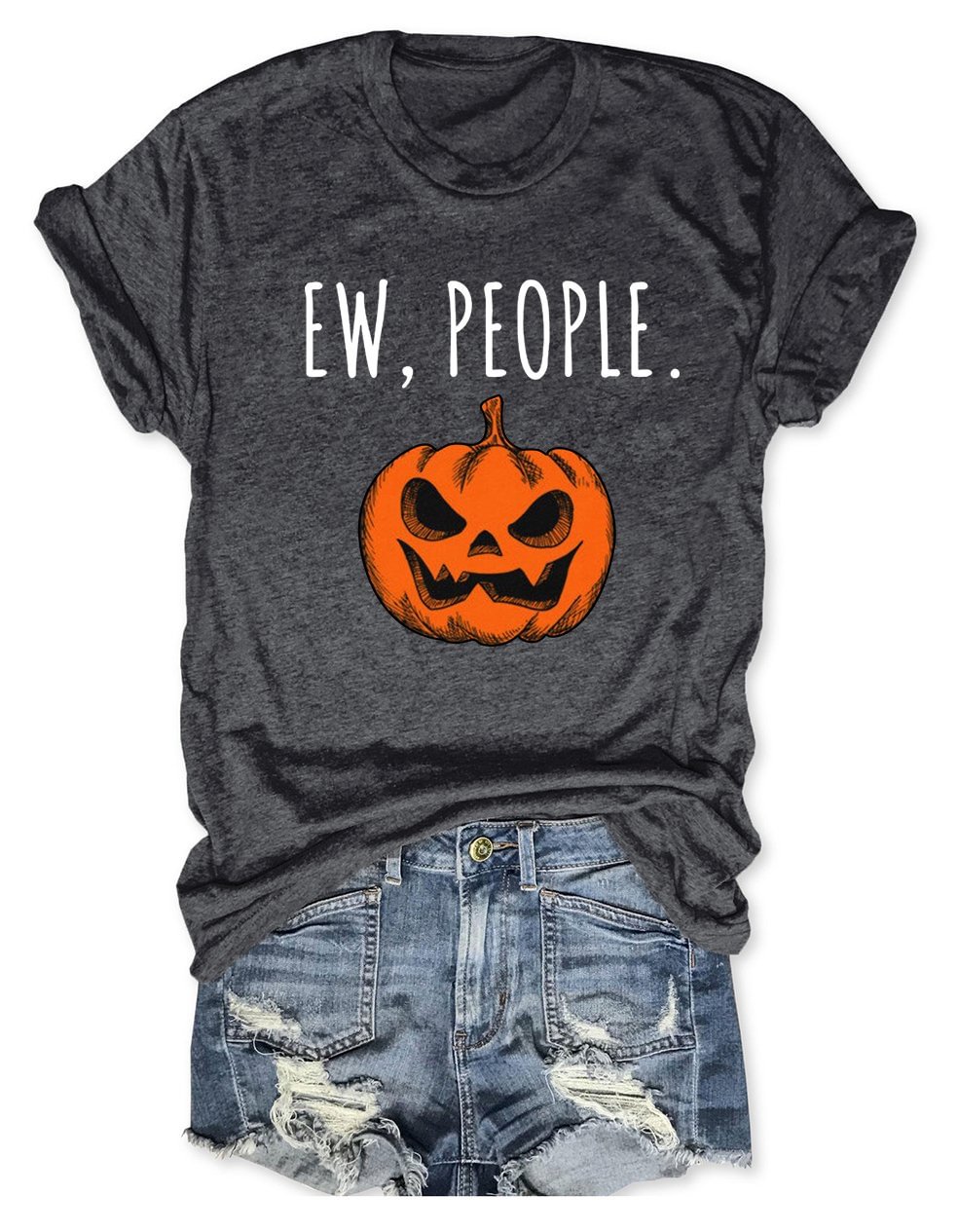 Ew People Halloween Pumpkin T-Shirt