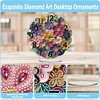 (US Local)Acrylic Special Shape Paper Quilling Flower Diamond Art Clock Ornaments Kit