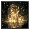 Tiger Family-14CT Counted Cross Stitch 40*40cm/15.75*15.75in