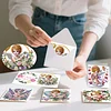6PCS Diamond Painting Cupid Greeting Card Set with Envelopes for Adults Gifts