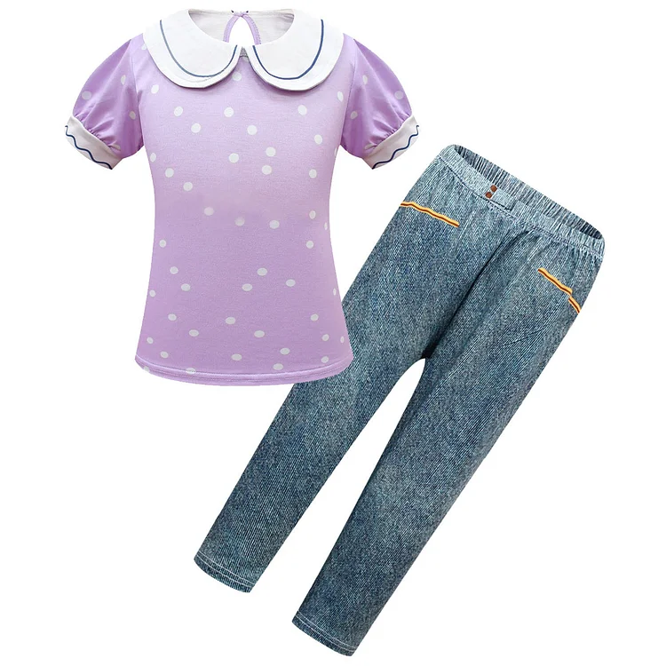 Spirit riding  pony king cosplay set purple bubble sleeve top 1868-Mayoulove