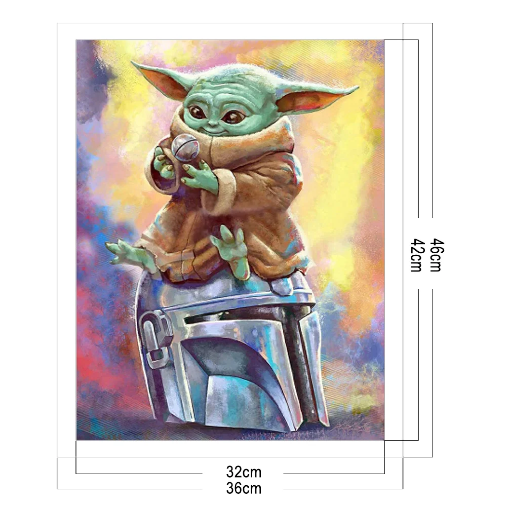 11ct 3-Strand Stamped Cross Stitch - Yoda(36*46cm)