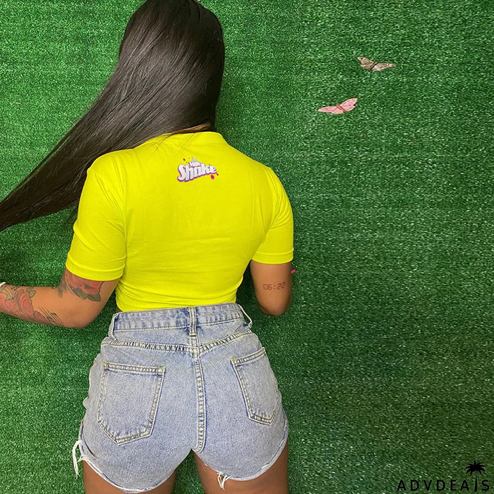 Summer Casual Print T-shirt Top