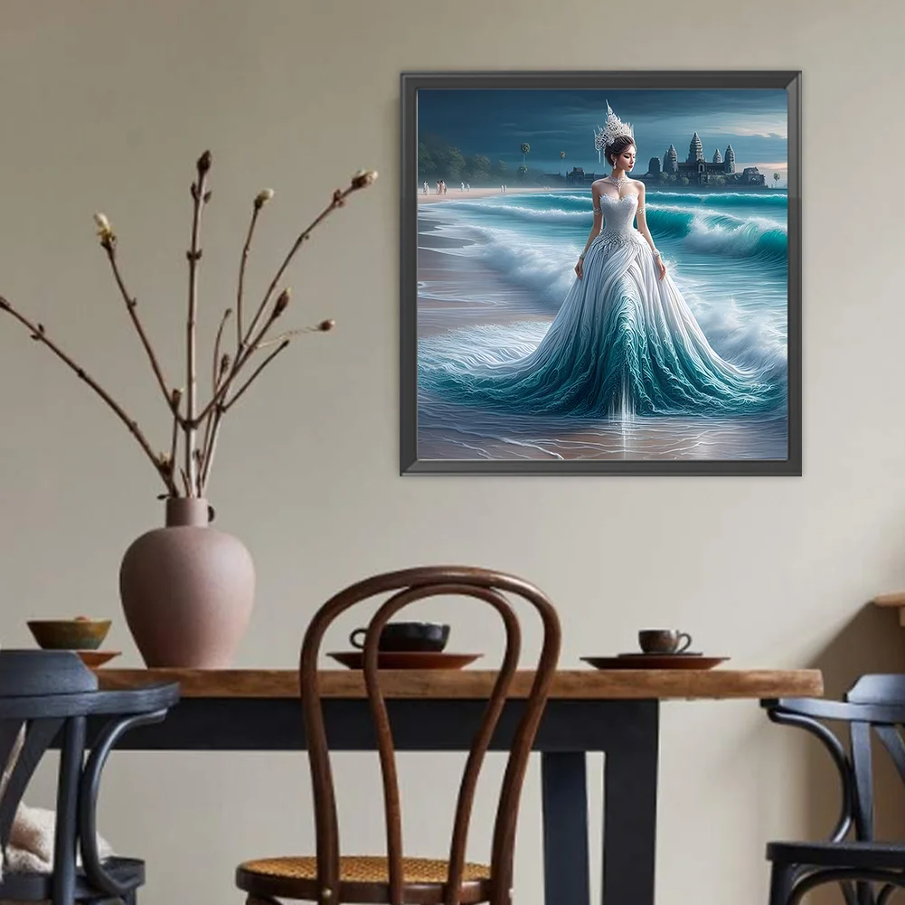 Diamond Painting - Full Round Drill - Gorgeous Skirt Beauty(Canvas|40*40cm)