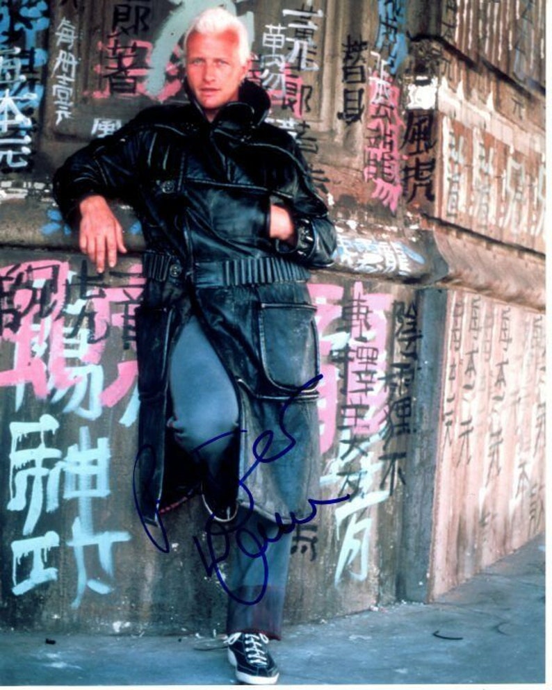 Rutger hauer signed autographed blade runner roy batty Photo Poster painting